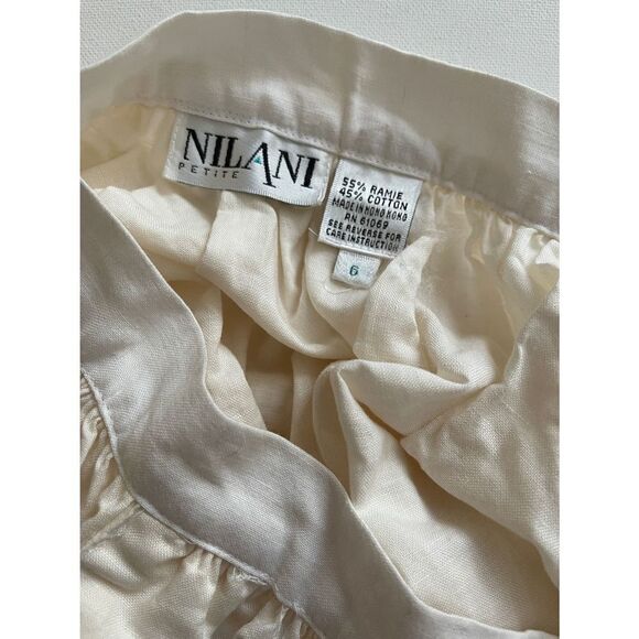 Vintage Nilani petite embroidered midi skirt Size 6 - Picture 2 of 7